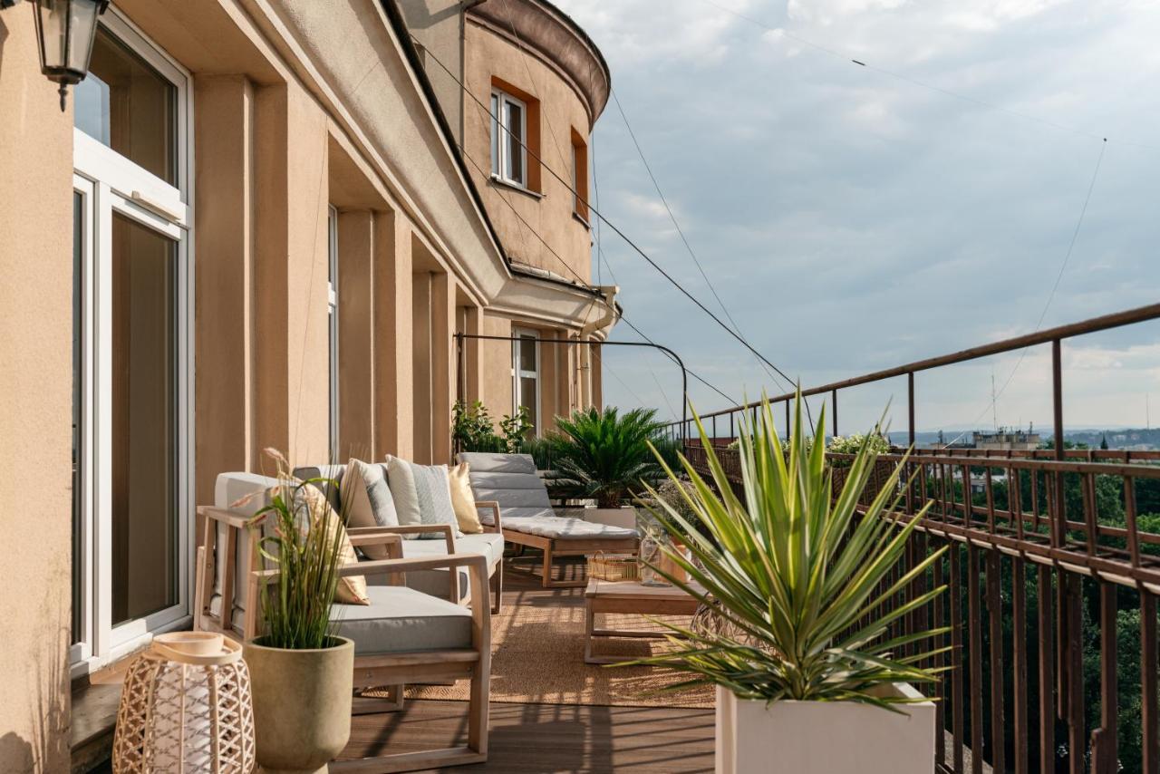 Ferienwohnung Penthouse Panorama - Loftaffair Krakau Exterior foto