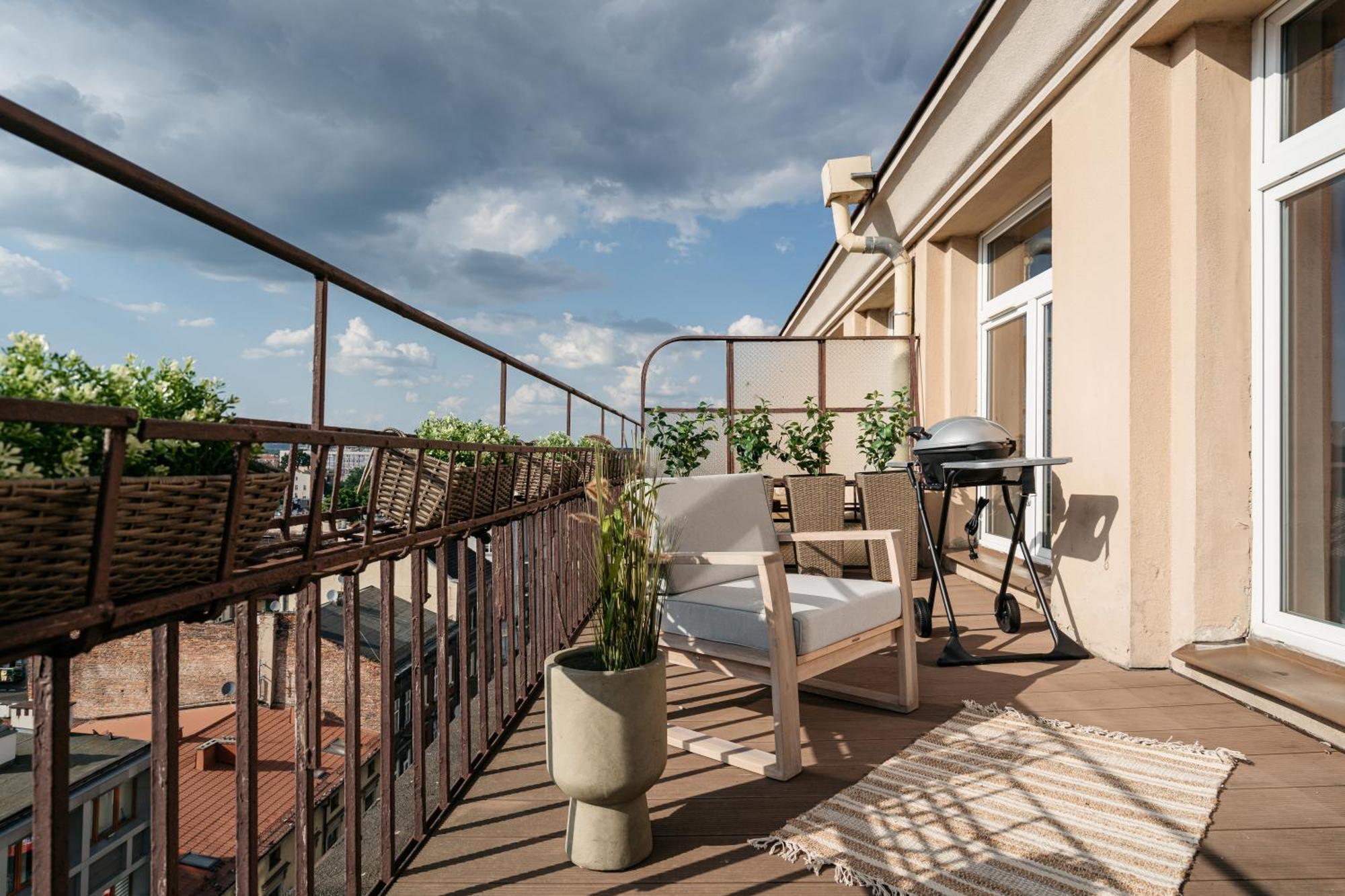 Ferienwohnung Penthouse Panorama - Loftaffair Krakau Exterior foto