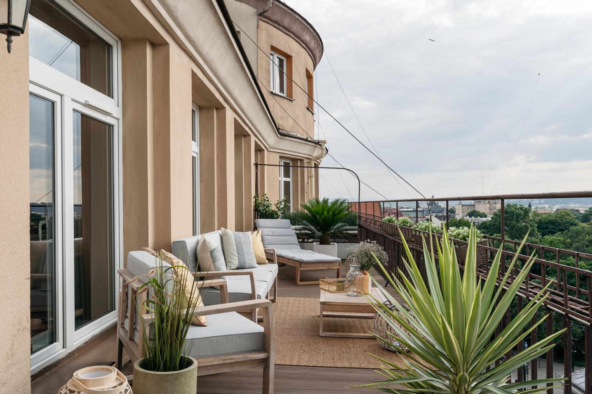 Ferienwohnung Penthouse Panorama - Loftaffair Krakau Exterior foto