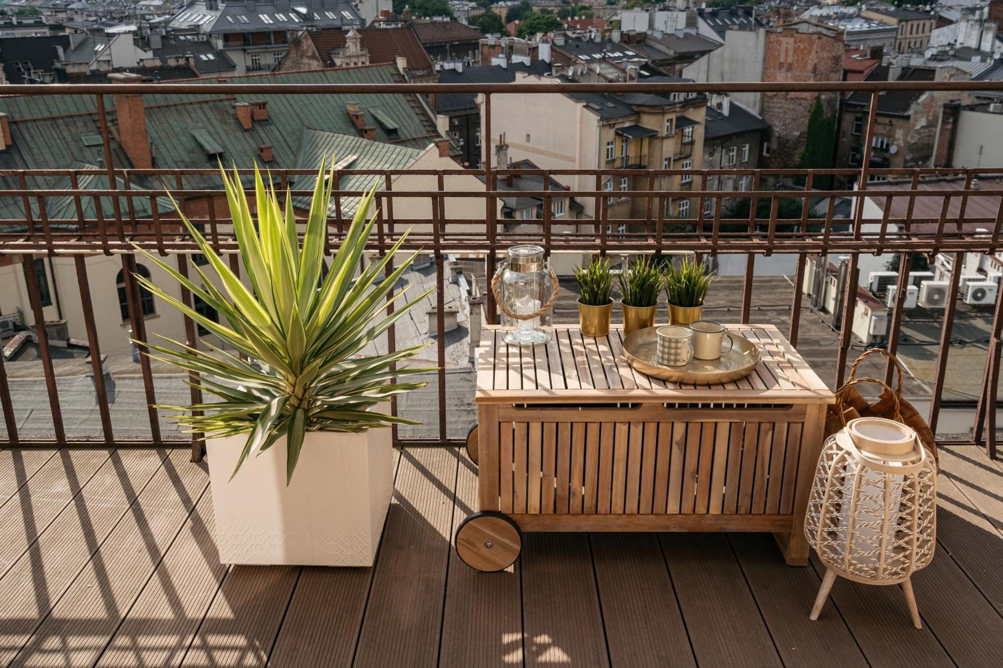 Ferienwohnung Penthouse Panorama - Loftaffair Krakau Exterior foto