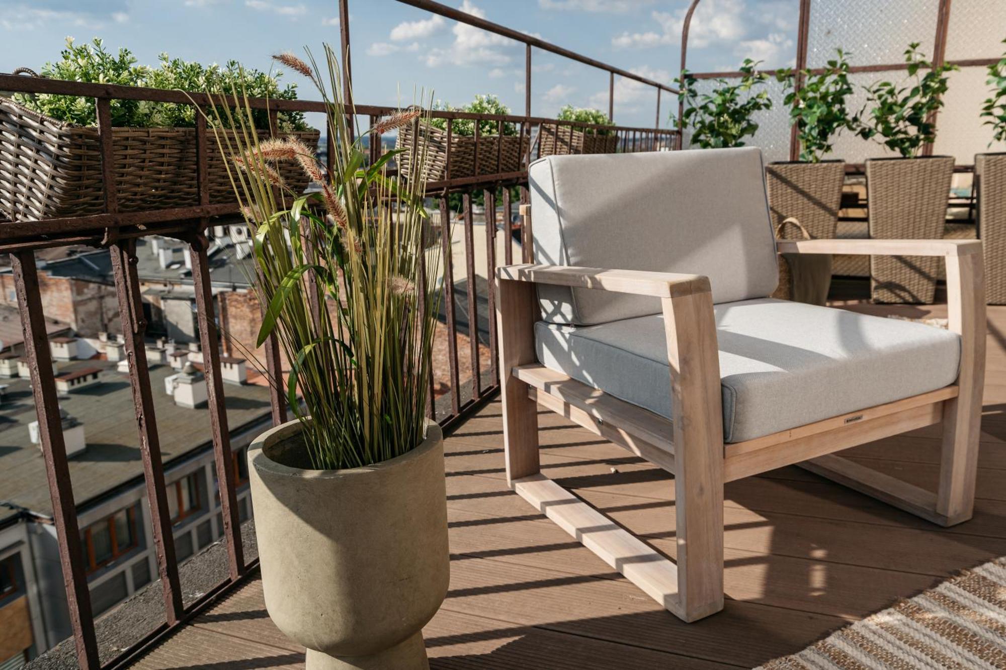 Ferienwohnung Penthouse Panorama - Loftaffair Krakau Exterior foto