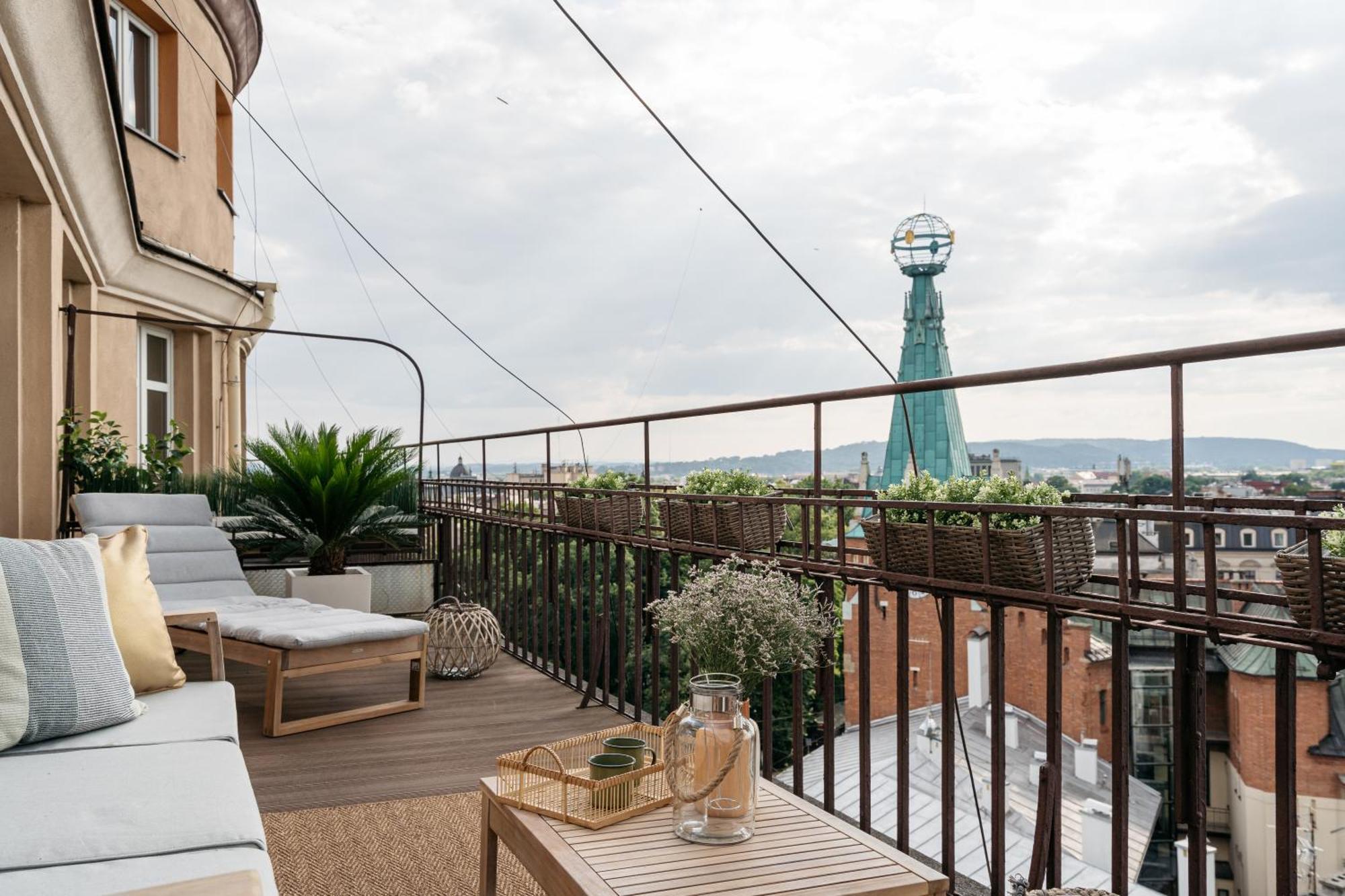 Ferienwohnung Penthouse Panorama - Loftaffair Krakau Exterior foto