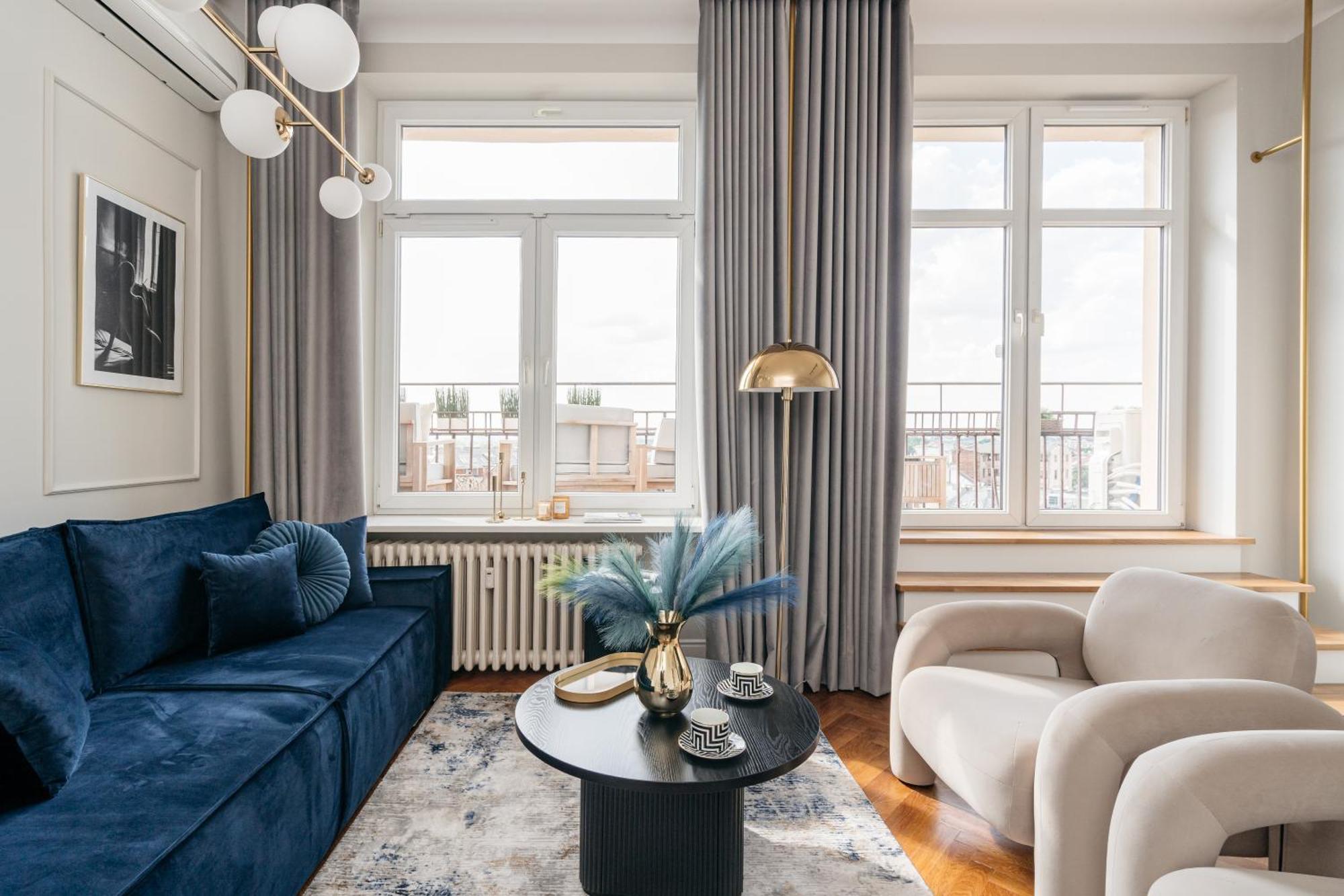 Ferienwohnung Penthouse Panorama - Loftaffair Krakau Exterior foto
