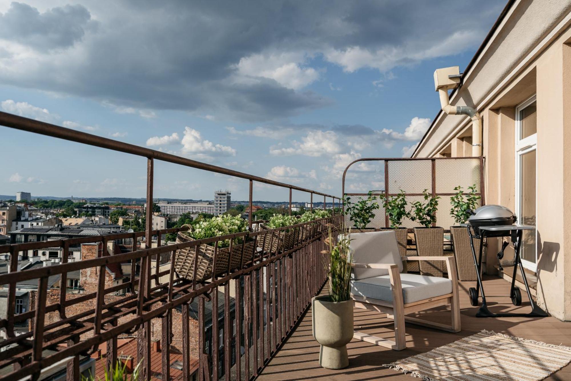 Ferienwohnung Penthouse Panorama - Loftaffair Krakau Exterior foto