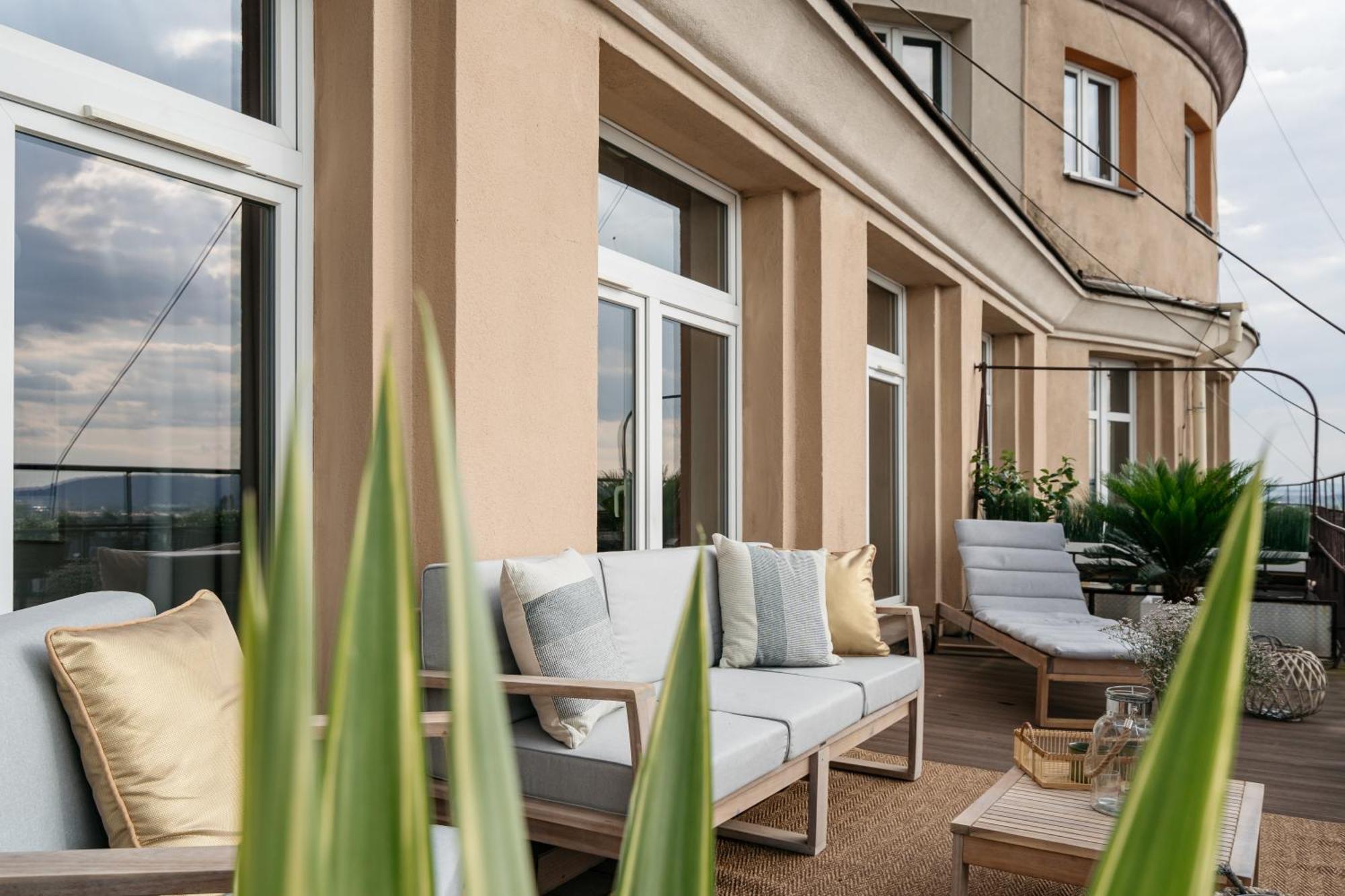 Ferienwohnung Penthouse Panorama - Loftaffair Krakau Exterior foto