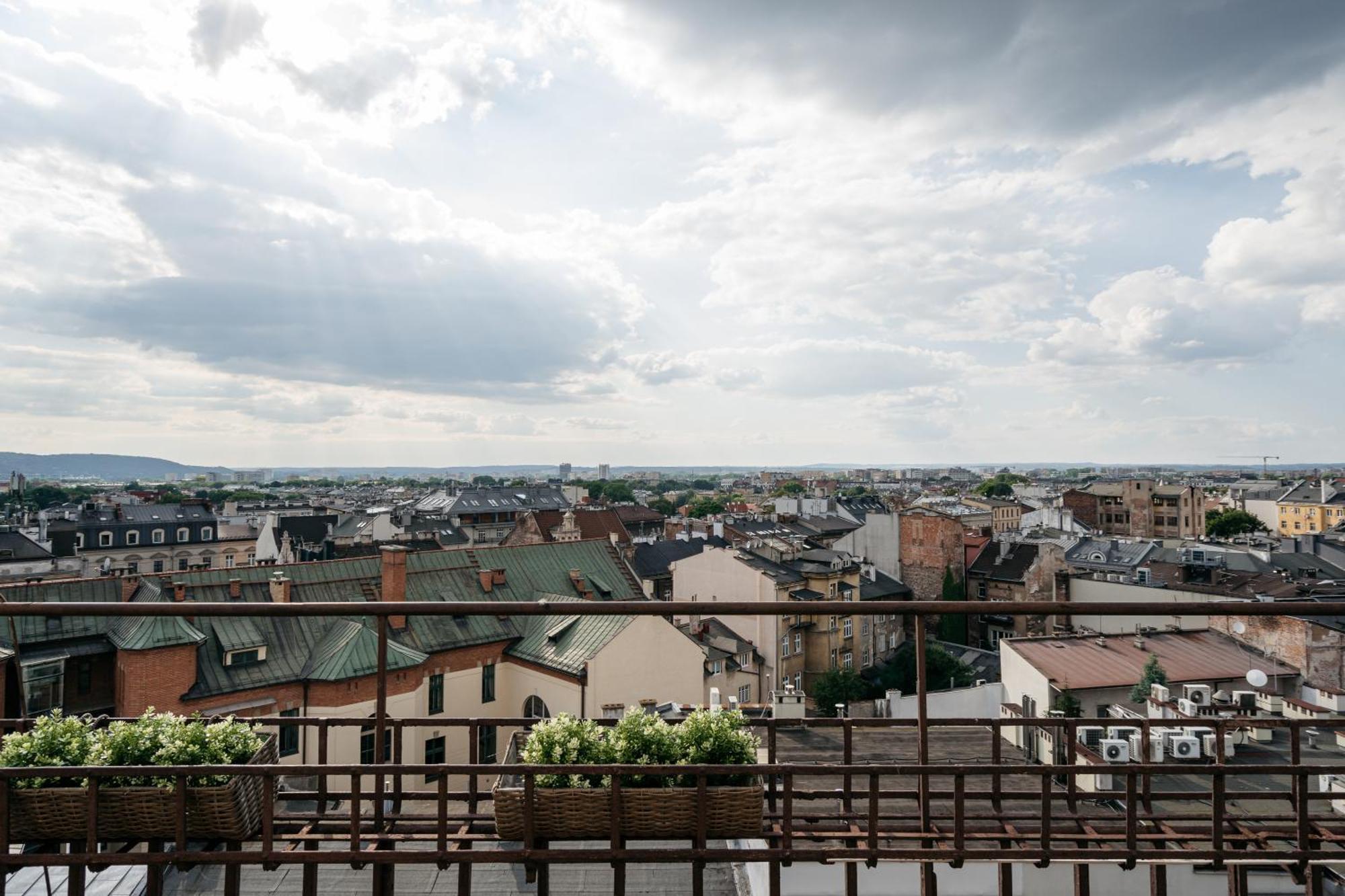 Ferienwohnung Penthouse Panorama - Loftaffair Krakau Exterior foto